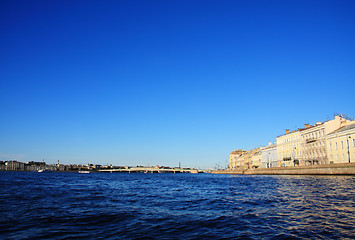 Image showing Buildings alongside Neva river