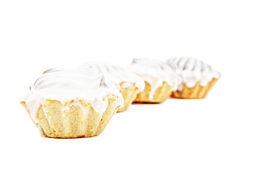 Image showing Row of muffins