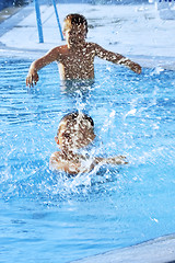 Image showing Children in swimming pool