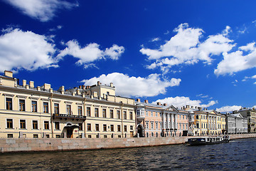 Image showing Buildings alongside channel