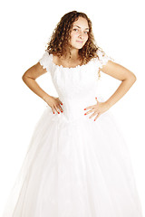 Image showing Pretty curly bride