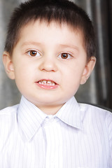 Image showing Little boy in white shirt