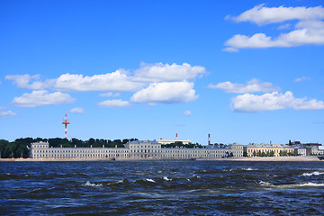 Image showing Saint Petersburg sightseeng while rowing by Neva