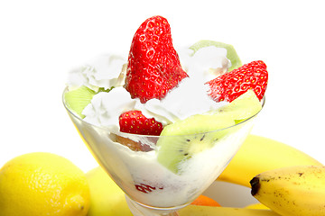 Image showing Strawberry in cream