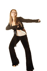 Image showing Woman in fighting stance