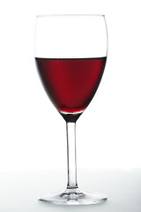 Image showing Glass of red wine