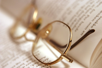 Image showing book, glasses