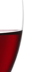 Image showing Red wine glass portion