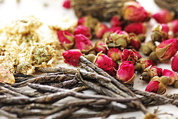 Image showing Herbal tea ingredients