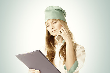 Image showing Doctor calling