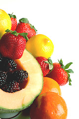 Image showing fruit salad with space