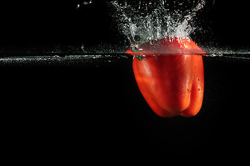 Image showing Paprika splash