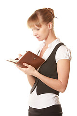 Image showing Woman with notepad