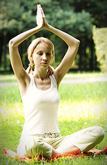 Image showing Relaxing blonde