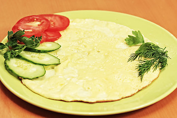 Image showing Omelet with vegetables