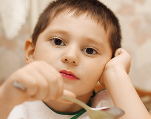 Image showing Boy with spoon