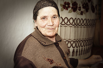 Image showing Elderly woman at work