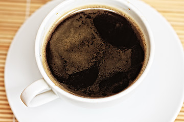 Image showing White cup of espresso coffee