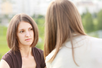 Image showing Serious conversation