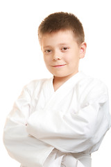 Image showing Smiling karate boy