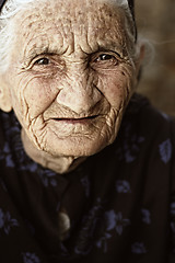 Image showing Gaze of senior woman