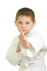 Image showing Little karate boy