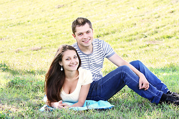 Image showing Couple in meadow