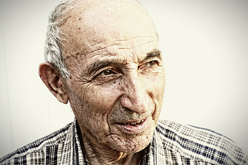 Image showing Thoughtful elderly man