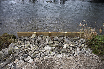 Image showing Repair of river bank