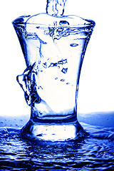 Image showing Clear water and glass