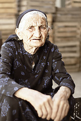 Image showing Senior woman in dress