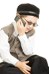 Image showing Funny phone chat