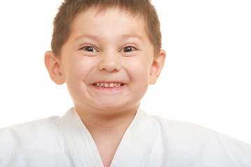 Image showing Grimacing karate kid