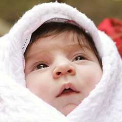 Image showing Baby in coverlet