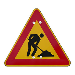 Image showing Road works sign