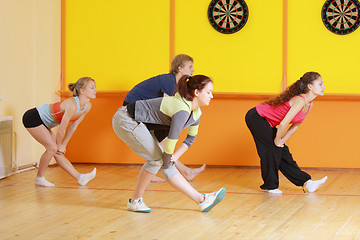 Image showing Group aerobics