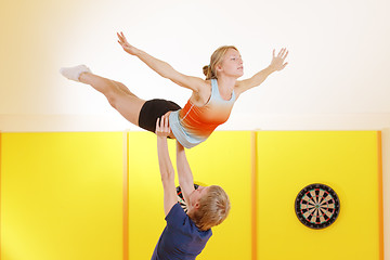 Image showing Training acrobatic feat