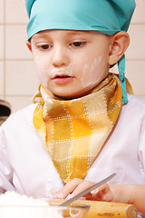 Image showing Face in flour