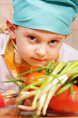 Image showing Little cook closeup