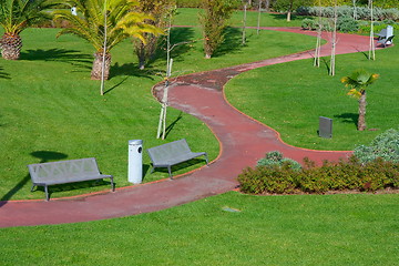 Image showing path through the landscaped park