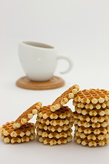 Image showing Cookies and coffee cup