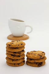 Image showing Cookies and coffee cup