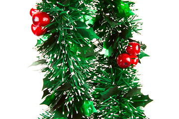 Image showing Christmas decorations on white backgroun