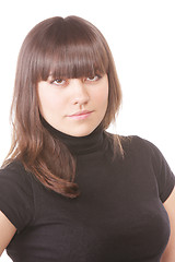 Image showing Brunette in black