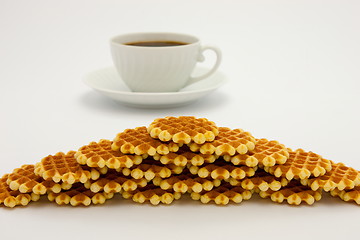 Image showing Cookies and coffee cup