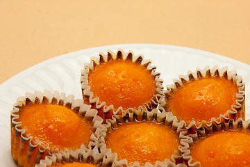 Image showing closeup orange cakes