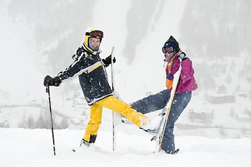 Image showing Skiers