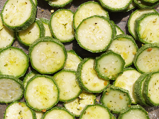 Image showing Courgettes zucchini