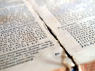 Image showing Old book open