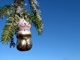 Image showing Christmas Dog In Natural Sky